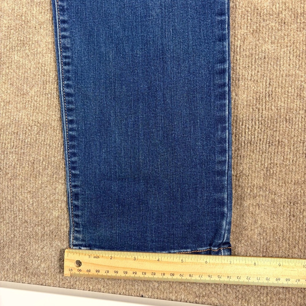 St John's Bay Jeans Womens 14P Blue Denim Stretch Cotton Straight Leg Minimalist - Picture 5 of 12